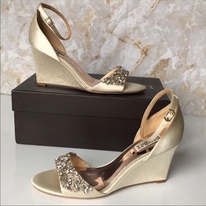 Badgley Mischka Ivory Satin Wedding Shoes